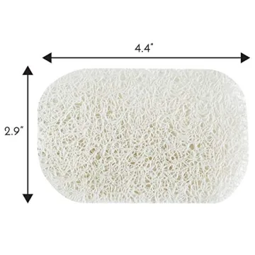 S&T INC. Soap Holder for Kitchen and Bathroom Soap Dish, Soap Saver for Hand Soap and Bar Soap, 4 Pack, 2.9 Inches by 4.4 Inches, White