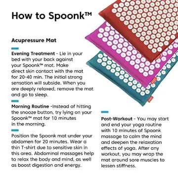 Spoonk Acupressure Eco Mat with Massage Ball & Travel Kit