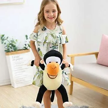 Dental Plush Doll, YOUYA DENTAL Oral Health Presentation Puppet Monkey Dental Educational Plush Large Size Doll with Teeth for Kids Chidren Boys Girls