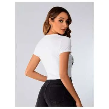 Stylish SOLY HUX Women's Graphic Tees for Summer Fun