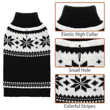 Mihachi Dog Sweater - Colorful Winter Coat for Dogs