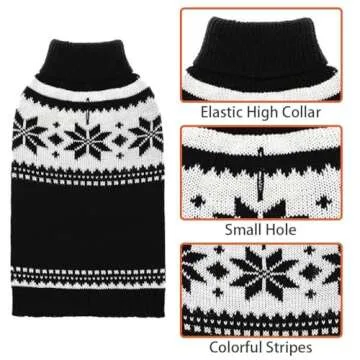 Mihachi Dog Sweater - Colorful Winter Coat for Dogs