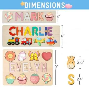 Personalized Montessori Name Puzzle for Toddlers Ages 1-3