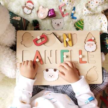 Personalized Montessori Name Puzzle for Toddlers Ages 1-3
