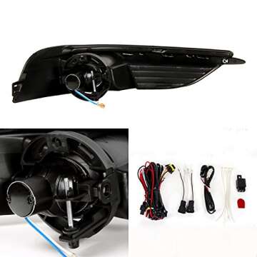 AKKON - For 2011-2014 Chrysler 200 Model Bumper Fog Lights 2Pcs Left + Right w/Accessories