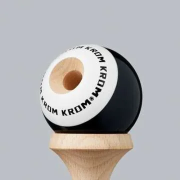 KROM Kendama Toy POP LOL Black - Premium Quality Skill Game