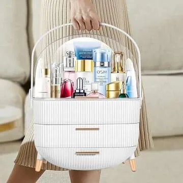 Elegant Makeup Organizer for Vanity and Skincare