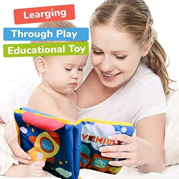 Felt Quiet Books - 9 Kinds Vehicle Identify Skill Boys and Girls, Ultra Soft Baby Book Touch and Feel Cloth Book, 3D Books Fabric Activity for Babies /Toddlers, Learning to Sensory Book、Busy Book