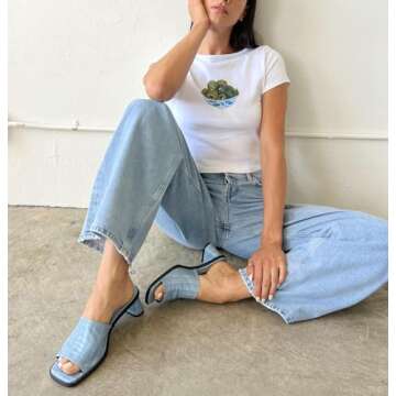 Women's Short Sleeve Y2K White Baby Tees E-Girls Cute Graphic Print Crop Tops Slim Fit T Shirts Retro Vintage Aesthetic 90s Fashion Clothes