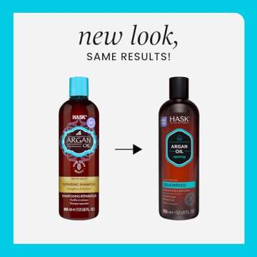 HASK ARGAN OIL Repairing Shampoo + Conditioner Set for All Hair Types, Color Safe, Gluten-Free, Sulfate-Free, Paraben-Free, Cruelty-Free - 1 Shampoo and 1 Conditioner