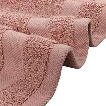 Delara 100% Organic Cotton Hand Towels 650 GSM Plush Soft Quick Dry Hand Towel, Pack of 4 GOTS Certified, Oeko-Tex Green Certified, Organic Cotton Hand Towel 20"X30" (Rose Dust)