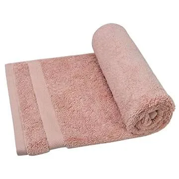 Delara 100% Organic Cotton Hand Towels 650 GSM Plush Soft Quick Dry Hand Towel, Pack of 4 GOTS Certified, Oeko-Tex Green Certified, Organic Cotton Hand Towel 20"X30" (Rose Dust)