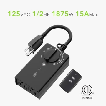 BN-LINK Outdoor Timer Waterproof 15A for Lights