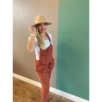 Lanzom Womens Stylish Wide Brim Floppy Panama Hat