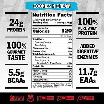 Mutant Pro Triple Whey Protein Supplement 2 lbs Cookies Cream