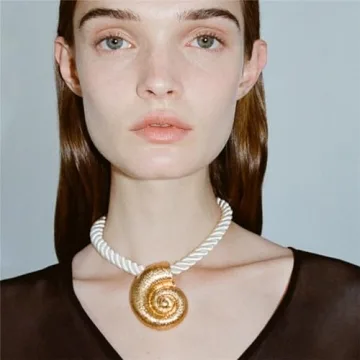 WCRAZYE Boho Starfish Shell Necklace for Women