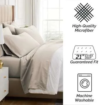 Southshore Fine Living 6-Piece Queen Deep Pocket Bed Sheets Set