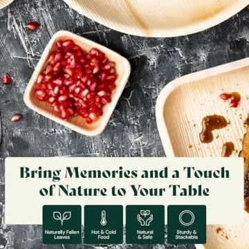 Chic 3 Inch Compostable Palm Leaf Plates for Events