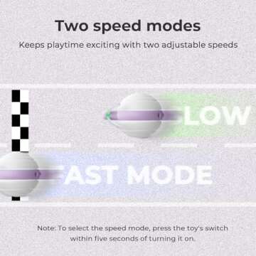 Cheerble Smart Interactive Cat Toy for Indoor Cats Kitten, [2024 Upgraded] Wicked Snail, Kitten Toys, Automatic Cat Toy with LED Lights, DC Rechargeable Moving Cat Toy, Smart Sensing Electric Cat Toy