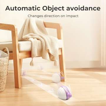 Cheerble Smart Interactive Cat Toy for Indoor Cats Kitten, [2024 Upgraded] Wicked Snail, Kitten Toys, Automatic Cat Toy with LED Lights, DC Rechargeable Moving Cat Toy, Smart Sensing Electric Cat Toy