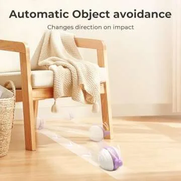 Cheerble Smart Interactive Cat Toy for Indoor Cats Kitten, [2024 Upgraded] Wicked Snail, Kitten Toys, Automatic Cat Toy with LED Lights, DC Rechargeable Moving Cat Toy, Smart Sensing Electric Cat Toy