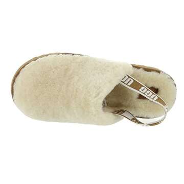 UGG Unisex-Child Fluff Yeah Clog Slipper, Natural, 11 Little Kid