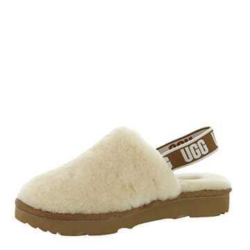 UGG Unisex-Child Fluff Yeah Clog Slipper, Natural, 11 Little Kid