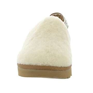 UGG Unisex-Child Fluff Yeah Clog Slipper, Natural, 11 Little Kid