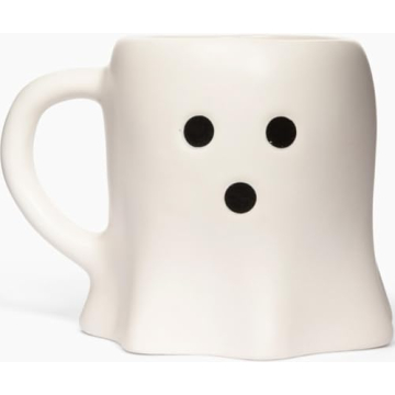 Sweet Water Decor Ghost Figurine Halloween Mug - 12oz Ceramic Drinkware for Festive Sips