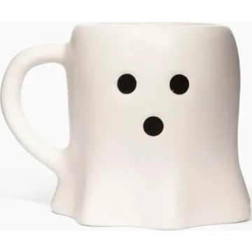 Sweet Water Decor Ghost Figurine Halloween Mug - 12oz Ceramic Drinkware for Festive Sips