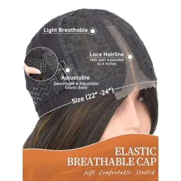 Stylish AISI HAIR Long Wavy Brown Blonde Wig for Women