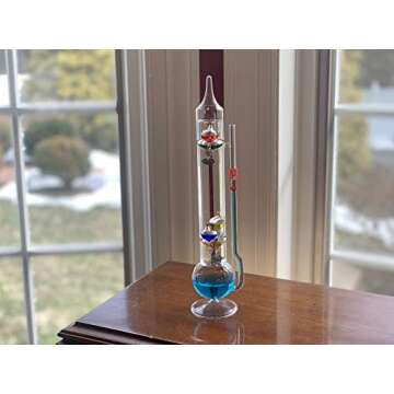 Glassic Gifts® Galileo Thermometer/Goethe Ball Barometer Combo Unit