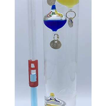 Glassic Gifts® Galileo Thermometer/Goethe Ball Barometer Combo Unit