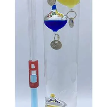Glassic Gifts® Galileo Thermometer/Goethe Ball Barometer Combo Unit