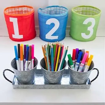 Vintage Caddy Planter Pots Set for Herbs & Succulents