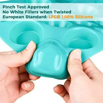 CAKETIME Mini Muffin Pan - 24 Cup Silicone Baking Molds