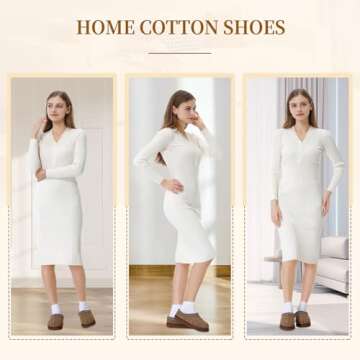 DEYUE Women's Slipper Platform Mini Boots Indoor Slippers Slip on Fur Fleece Lined Suede Comfy Fur Fleece Lined Short Ankle Boots leopard print39