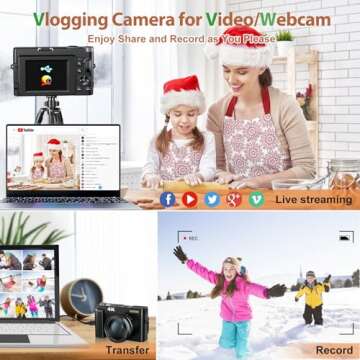 4K Vlogging Camera with 48MP and Compact Design