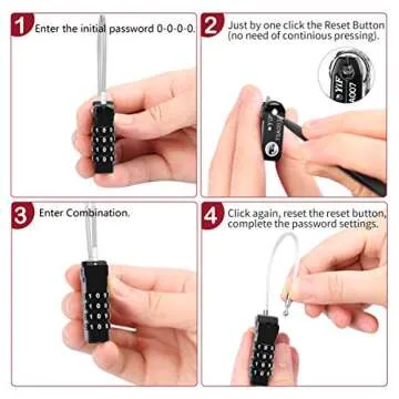 TSA Approved 2 Pack Cable Locks for Luggage