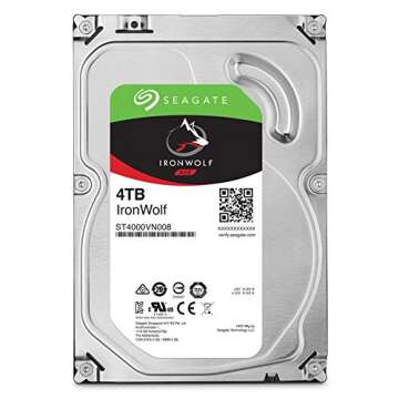 Seagate IronWolf 4TB NAS Internal Hard Drive HDD – CMR 3.5 Inch SATA 6Gb/s 5900 RPM 64MB Cache for...