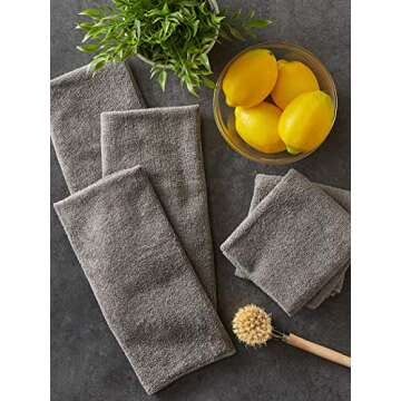 DII Soft Microfiber Dishtowel Set - Highly Absorbent 6 Piece