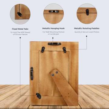 Vintage Farmhouse 4x6 Picture Frame - Handcrafted Decor