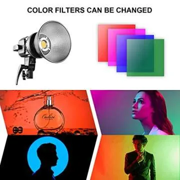 GVM Great Video Maker 80W Portable LED Video Light White 5600K Daylight Balanced Video Light, CRI 97+ Continuous Lighting Bowens Mount for Video Recording, Children Photography, Outdoor Shooting