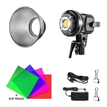 GVM Great Video Maker 80W Portable LED Video Light White 5600K Daylight Balanced Video Light, CRI 97+ Continuous Lighting Bowens Mount for Video Recording, Children Photography, Outdoor Shooting