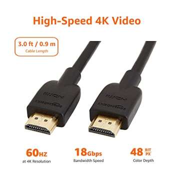 Amazon Basics 4K HDMI Cable 2-Pack for Gaming and Streaming