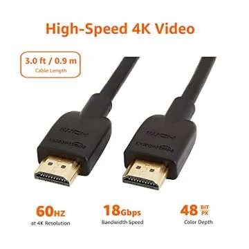 Amazon Basics 4K HDMI Cable 2-Pack for Gaming and Streaming
