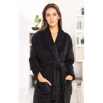 Alexander Del Rossa Womens Robe, Long Plush Robes for Women Bathrobe, Plus Size Robe, Plush Robe