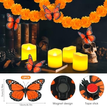 Vibrant Day of The Dead Decoration Set - 50 PCS