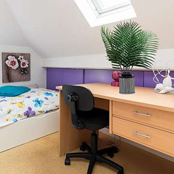 SLanC 12 Pack Palm Leaves Artificial Plants Faux Palm Fronds Fake Tropical Large Palm Tree Palm Leaves Imitation Artificial Plants Leaf