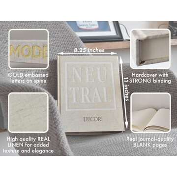 Kigan Home Linen Decorative Book for Stylish Decor